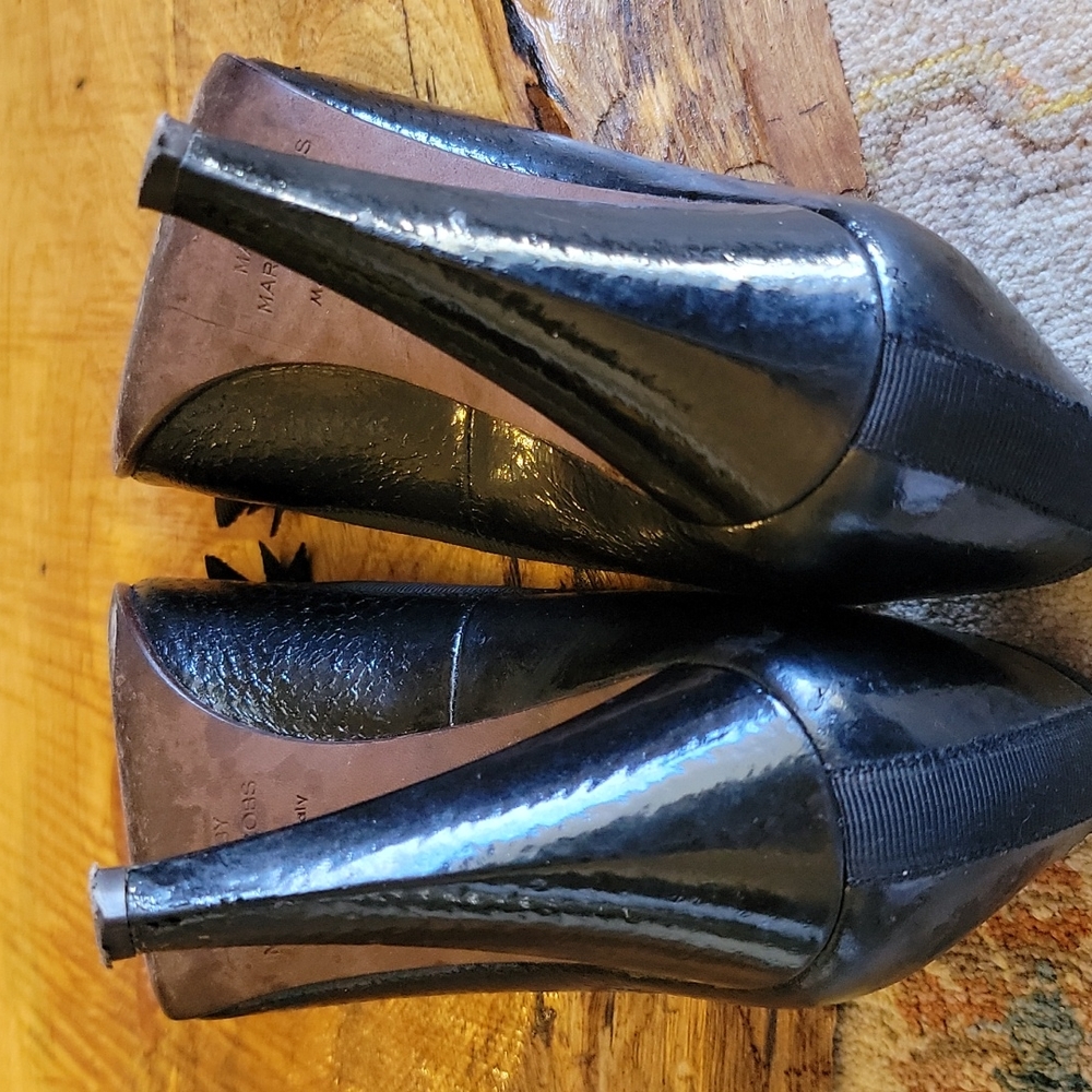 Marc by Marc Jacobs black open toe heels sz 37. Bow detail! - Picture 11 of 16